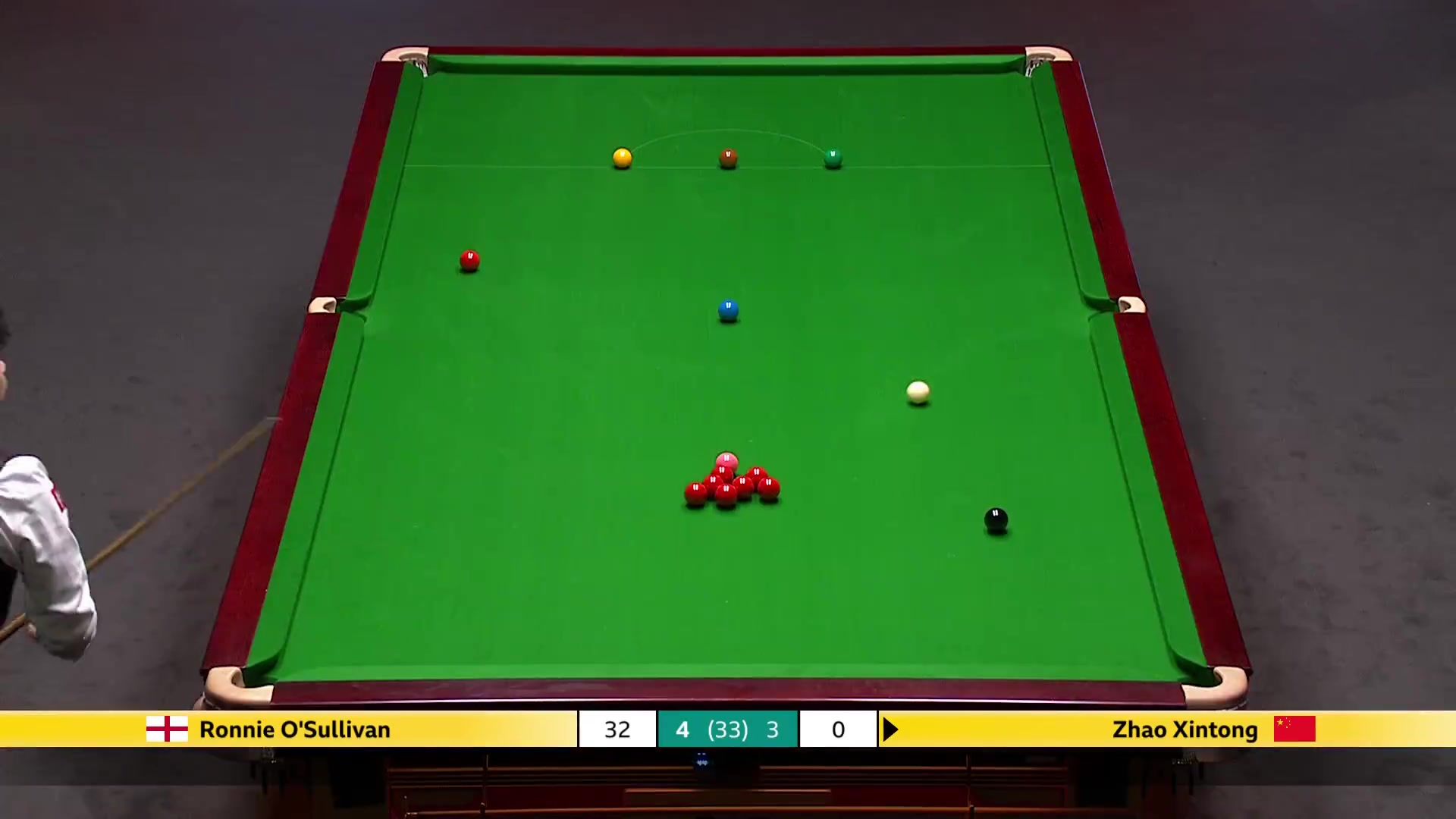 金年会金字招牌信誉至上打爆球台🤣赵心童打散集球器，红球掉地上，裁判说打完&先不修